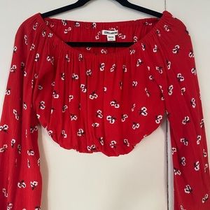 Billabong long sleeve crop top